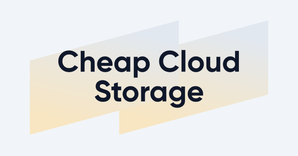 cheapest cloud backup storage